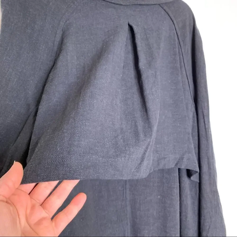 Rachel Pally black linen blend duster jacket size Small
